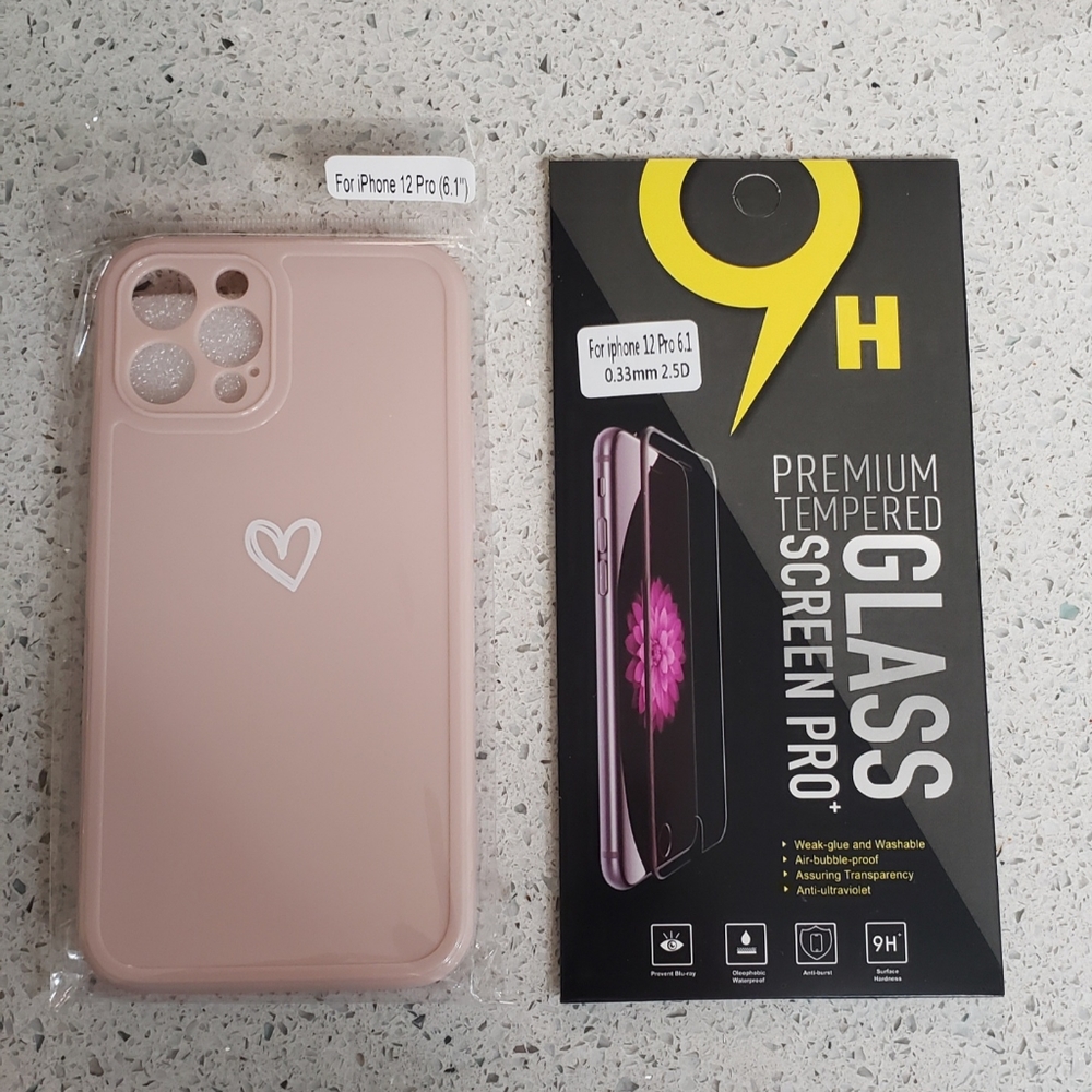 iPhone 12 Pro case+ premium tempered glass